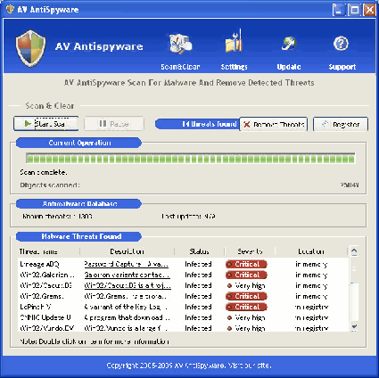 screenshot AV AntiSpyware