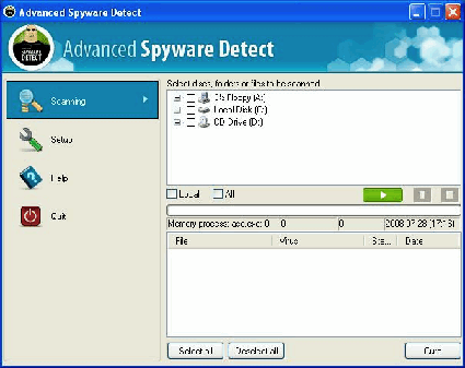 screenshot Advanced Spyware Detect