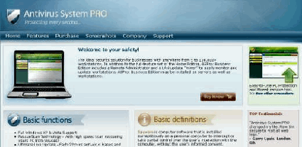 screenshot Antivirus System PRO