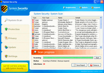 screenshot System Security version 4.51 