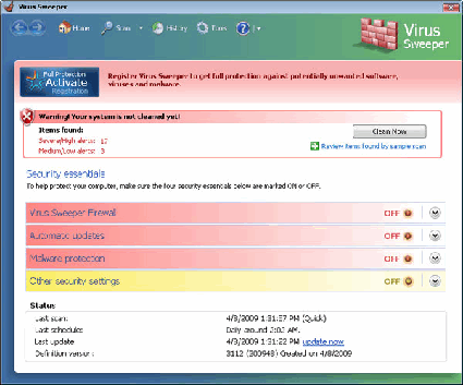 screenshot VirusSweeper