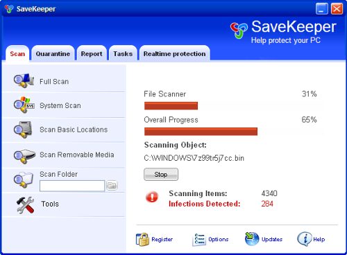 screenshot SaveKeeper