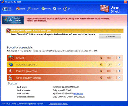 screenshot VirusShield2009