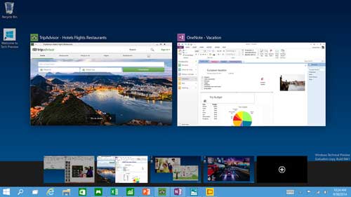Bureaublad wisselen in Windows 10